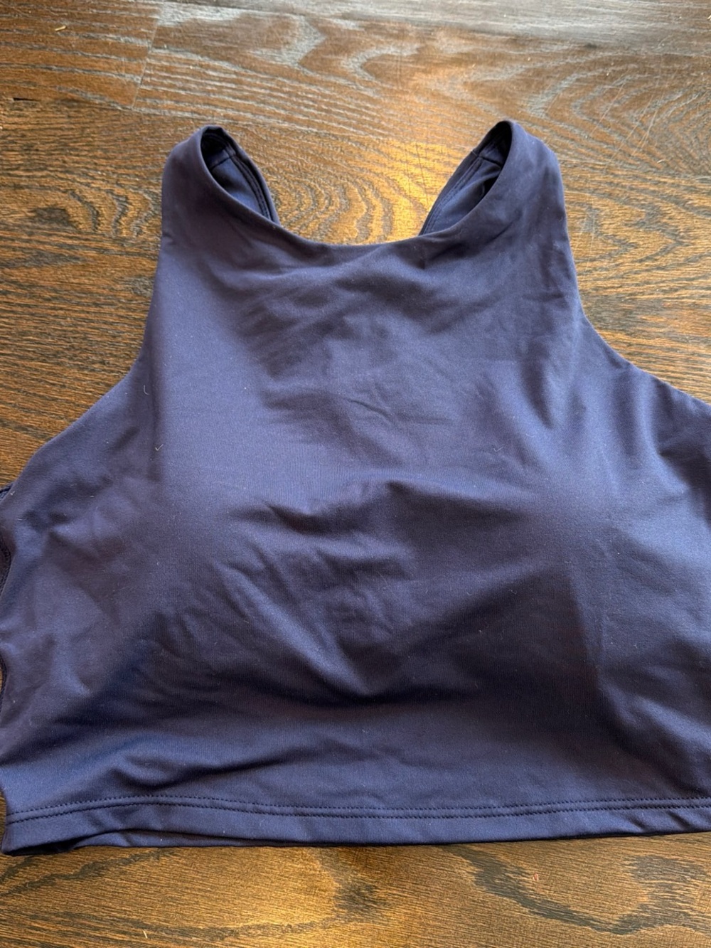 Athleta High-Neck Crop Bralette in Deep Navy